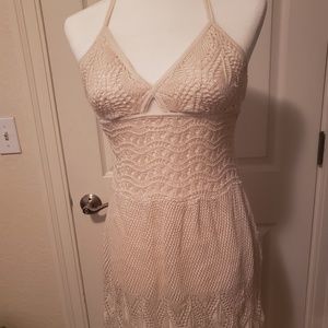Jessica Simpson nude crochet summer dress